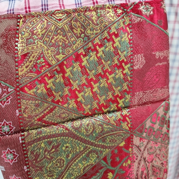 English Laundry Men's 100% Cotton Flip Cuffs Grid Print Button Front Shirt - L - Picture 7 of 10